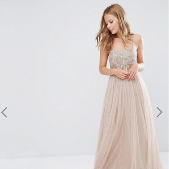 Maya sequined ASOS Maxi dress US 6 Blush - Picture 1 of 10